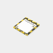 Jouw naam toevoegen | Bumble bee Honeycomb Pattern Post-it® Notes (Schuin)