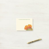 Jouw naam toevoegen | Cactus Oranje bloesems Post-it® Notes (Op bureau)