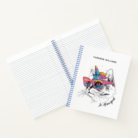 Jouw naam toevoegen | Caticorn | Zo Meowgical Notitieboek (Binnen)