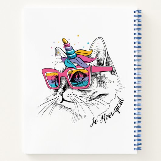 Jouw naam toevoegen | Caticorn | Zo Meowgical Notitieboek (Achterkant)