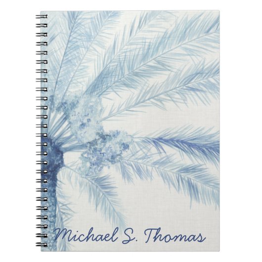 Jouw naam toevoegen | Chambray Palms II Notitieboek (Voorkant)