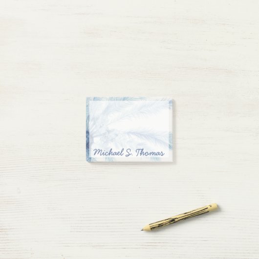 Jouw naam toevoegen | Chambray Palms II Post-it® Notes (Op bureau)