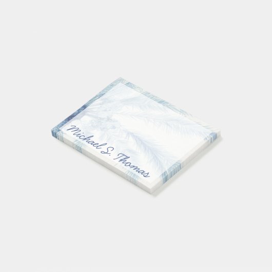 Jouw naam toevoegen | Chambray Palms II Post-it® Notes (Schuin)