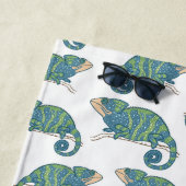 Jouw naam toevoegen | Chameleon Pattern Strandlaken (In situ)