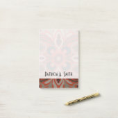 Jouw naam toevoegen | Cinnabar Suzani II Post-it® Notes (Op bureau)