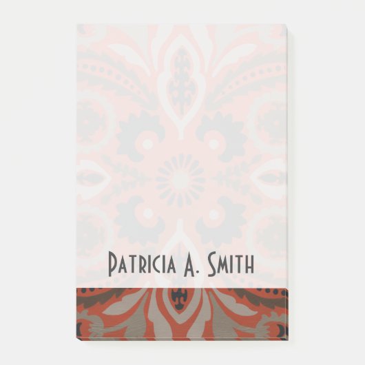 Jouw naam toevoegen | Cinnabar Suzani II Post-it® Notes (Voorkant)