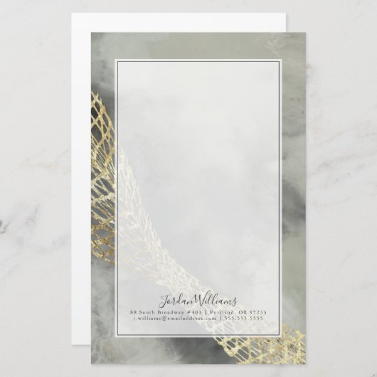 Jouw naam toevoegen | Cloud Matrix Briefpapier (Voorkant / Achterkant)