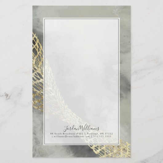 Jouw naam toevoegen | Cloud Matrix Briefpapier (Voorkant)