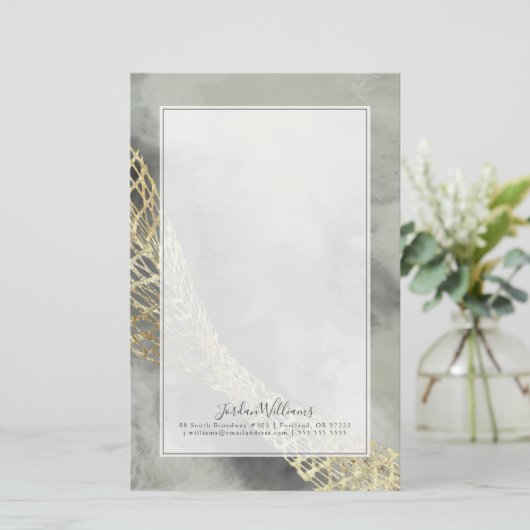 Jouw naam toevoegen | Cloud Matrix Briefpapier (Staand voorkant)