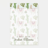 Jouw naam toevoegen | Collectie Llamarama | Cactus Post-it® Notes (Voorkant)
