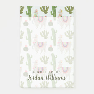 Jouw naam toevoegen   Collectie Llamarama   Cactus Post-it® Notes