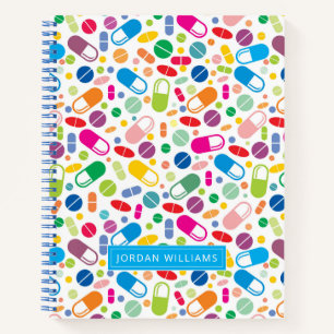 Jouw naam toevoegen   Colorful Neon Drug Pattern Notitieboek