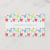 Jouw naam toevoegen | Colorful Teeth Pattern Visitekaartje (Achterkant)