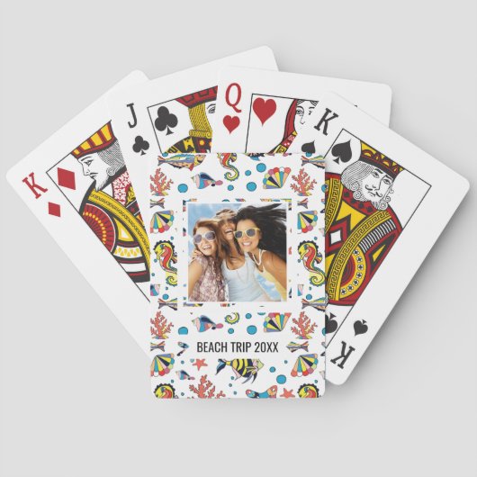 Jouw naam toevoegen | Colorful Underwater Zee Life Speelkaarten (Achterkant)