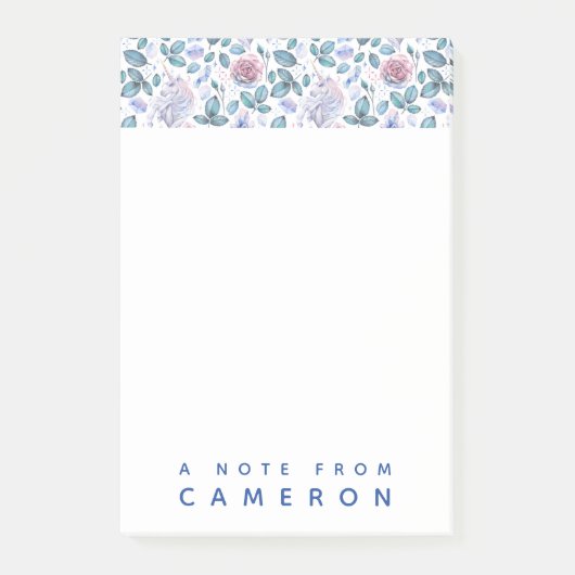 Jouw naam toevoegen | Crystals en Rozen van Unicor Post-it® Notes (Voorkant)