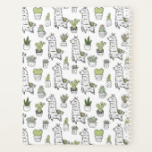 Jouw naam toevoegen | Cute Alpaca & Cactus Pattern Planner (Achterkant)