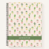 Jouw naam toevoegen | Cute Cactus Pattern Notitieboek (Voorkant)