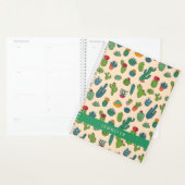 Jouw naam toevoegen | Cute Cactus Standing Pattern Planner (Display)