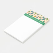 Jouw naam toevoegen | Cute Cactus Standing Pattern Post-it® Notes (Schuin)
