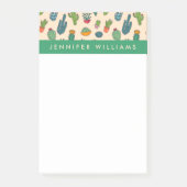 Jouw naam toevoegen | Cute Cactus Standing Pattern Post-it® Notes (Voorkant)