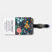 Jouw naam toevoegen | Cute Colorful Floral Pattern Bagagelabel (Achterkant horizontaal)