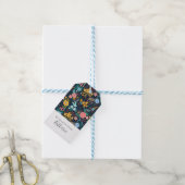Jouw naam toevoegen | Cute Colorful Floral Pattern Cadeaulabel (Met Touw)