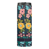 Jouw naam toevoegen | Cute Colorful Floral Pattern Thermosbeker (Achterkant)