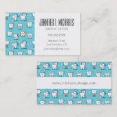 Jouw naam toevoegen | Cute Dental Pattern Visitekaartje (Voorkant / Achterkant)