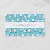 Jouw naam toevoegen | Cute Dental Pattern Visitekaartje (Achterkant)