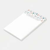 Jouw naam toevoegen | Cute Doodle Forest Pattern Post-it® Notes (Schuin)