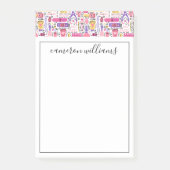 Jouw naam toevoegen | Cute Doodle Manicure Pattern Post-it® Notes (Voorkant)