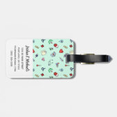 Jouw naam toevoegen | Cute Medical Pictogram Patro Bagagelabel (Achterkant horizontaal)