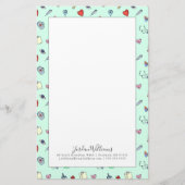 Jouw naam toevoegen | Cute Medical Pictogram Patro Briefpapier (Voorkant)