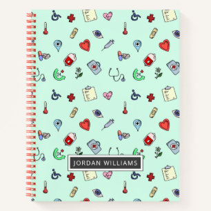 Jouw naam toevoegen   Cute Medical Pictogram Patro Notitieboek