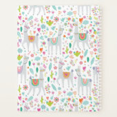Jouw naam toevoegen | Cute Pastel Llama Pattern Planner (Achterkant)