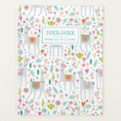 Jouw naam toevoegen | Cute Pastel Llama Pattern Planner (Voorkant)