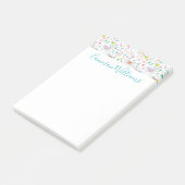 Jouw naam toevoegen | Cute Pastel Llama Pattern Post-it® Notes (Schuin)