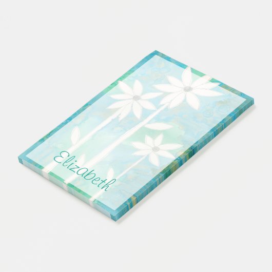 Jouw naam toevoegen | Dainty Daisies II Post-it® Notes (Schuin)