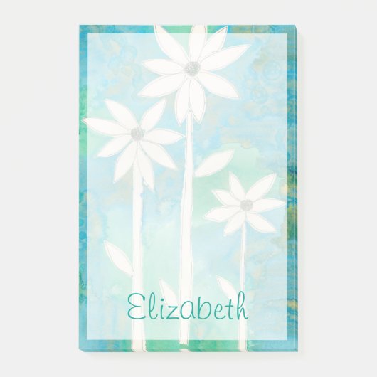 Jouw naam toevoegen | Dainty Daisies II Post-it® Notes (Voorkant)