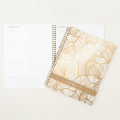 Jouw naam toevoegen | Damask Gold Floral Pattern Planner (Display)