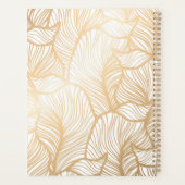 Jouw naam toevoegen | Damask Gold Floral Pattern Planner (Achterkant)
