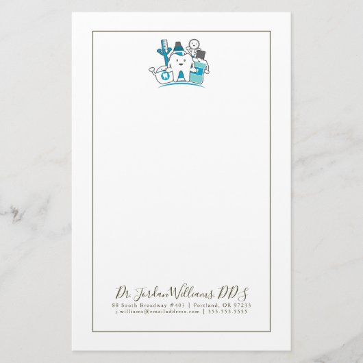 Jouw naam toevoegen | De Schone Teeth Gang Briefpapier (Voorkant)