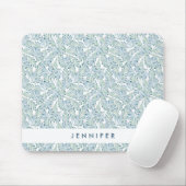 Jouw naam toevoegen | Decoratief gesneden bladpatr Muismat (Met muis)