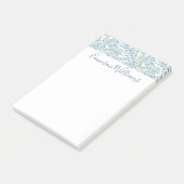 Jouw naam toevoegen | Decoratief gesneden bladpatr Post-it® Notes (Schuin)