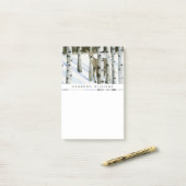 Jouw naam toevoegen | Deer in Snowfall Post-it® Notes (Op bureau)