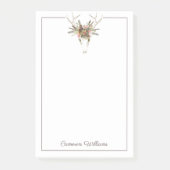 Jouw naam toevoegen | Deer Skull & Flowers Post-it® Notes (Voorkant)
