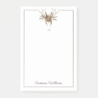 Jouw naam toevoegen | Deer Skull & Flowers