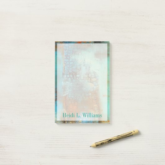 Jouw naam toevoegen | Deja Blue Post-it® Notes (Op bureau)