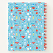 Jouw naam toevoegen | Dental Blue Pattern Notitieboek (Achterkant)