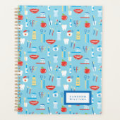 Jouw naam toevoegen | Dental Blue Pattern Planner (Voorkant)